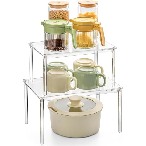 Recopilación de Soportes para botes de especias . 42 Organizador de Acrilico, Juego de 2 Organizadores de Especias, Especieros, Organizador Encimera Cocina, Estante Organizadors para Cocina, Organizadores de Despensa