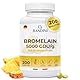 Bandini® Bromelain Forte 5000 GDU/g Magensaftresistent 200 Tabletten, Verdauungsenzym für Mikrozirkulation und Entschlackung, Gegen Bauchschwellungen, Verdauungsfördernd, Ananasextrakt, Entwässernd