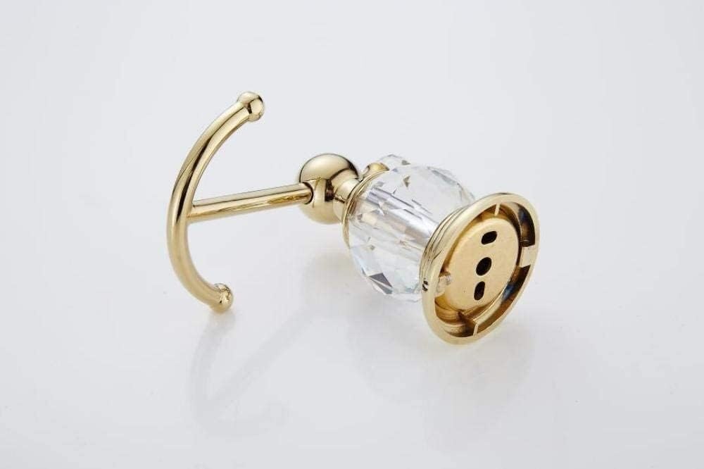 YATUOPNG Self Adhesive Hooks-Single Coat Hooks for Doors Single for Antique Crystal Robe Polished Towel Brass Hook Clothes Hanger Bathroom Products(Gold)