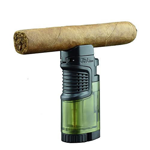 Encendedor Jetline Fatboy verde triple llama con reposapiros miniatura 1