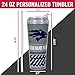 Rico Industries NCAA Nevada-Reno Wolf Pack - UNLV Standard 24oz Personalized Tumbler W/Hinged Lid - Team Colored Travel Tumbler - Keeps Drinks Cold or Hot