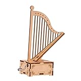 ORNEMENT POUR ENFANTS - cette boîte à musique en bois parfaite pour cadeaux de pour la famille et amis. modèle de harpe en bois