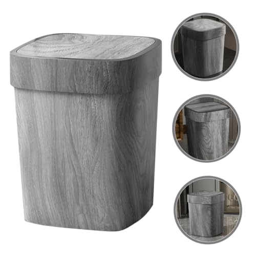 KOMBIUDA caneca de basura rectangular con tapa oscilante miniatura 7