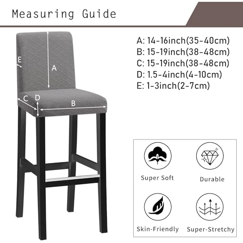 Housses tabouret de bar imperméables extensibles pour chaise courte - 4