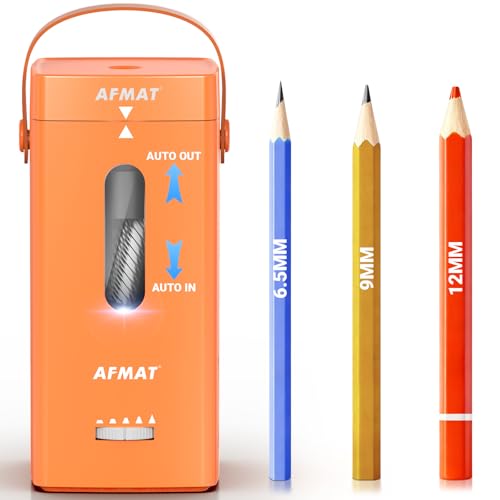 Taille-crayon électrique pour crayons jumbo et de couleur de 6,5 à 12 mm portable