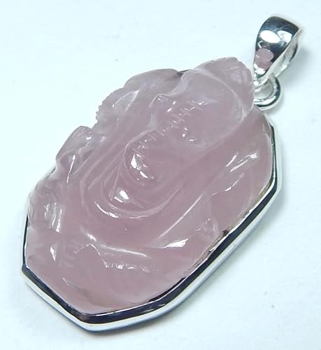 Carved Ganesh Pendant Healing Gemstone Pendant Handmade Sterling Silver Pendant Good Luck Ganesh Jewelry Gift For Her2