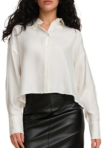 Silk Blouse for Women Long Sleeve 19MM Pure Mulberry Silk Shirt Dressy Casual Tunic Collared Tops Button Down Shirts - Image 7