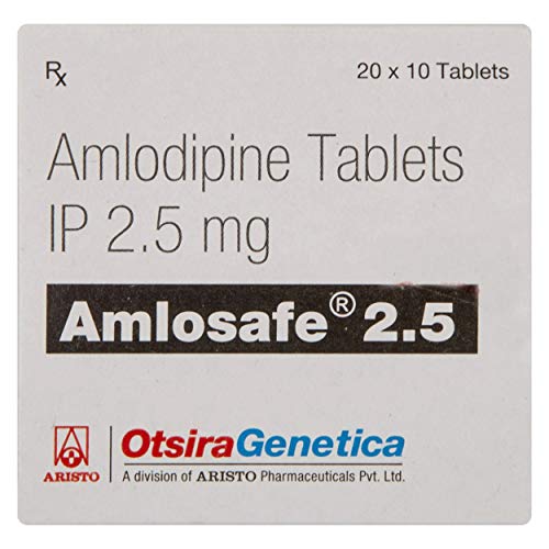 Image of Amlosafe 2.5 - Strip of 10 Tablets