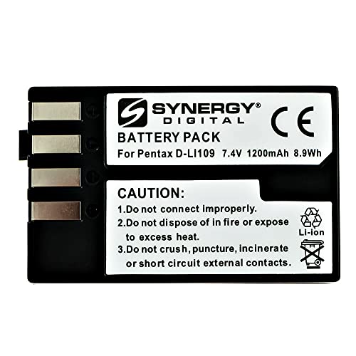Synergy Digital Digital Camera Batteries, Compatible With Vivitar L-109 Digital Camera Batteries (Li-Ion, 7.4V, 1200 Mah), Set Of 5 #TOP4