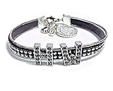 ? HOTWIFE ? Rhinestone Letter Studded Suede Bracelets - Hot Wife, QOS, MFM, Queen of Spades, Swinger, Vixen, Anklet, Necklace, Lifestyle Jewelry (Hotwife Studded Suede BraceletSuede)