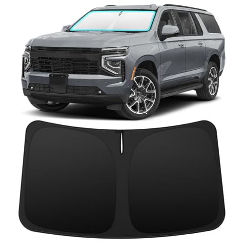 Image of INSAUTO Custom Fit Windshield Sun Shade for Chevrolet Suburban 2021-2026 | Foldable Front Window Sunshade Car Accessories, UV & Heat Reflector, Keeps Interior Cool, Includes Storage Bag