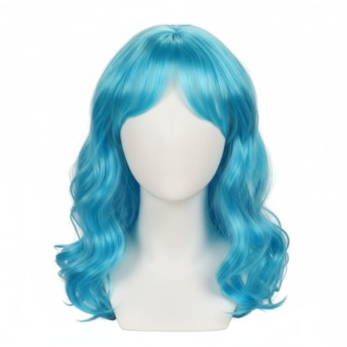Image of Moira Synthetic Straight Artificial Hair Wig Costume Dressing Cosplay(Shiny Blue)