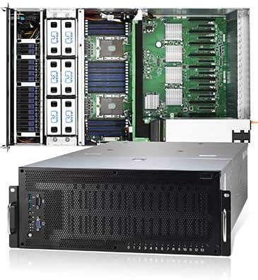 Tyan GPU Barebone, 4U Rackmount, (16) PCIe 3.0 x8 Slots + (1) PCIe 3.0 x16 Slot, 2P Intel Xeon Gen2 - B7109F77DV14HR-8X-2T-F