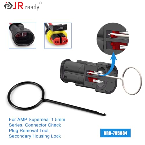 Image of JRready Upgraded Pin Removal Tool Kit for Weather Pack&Metri-Pack Series Connector Terminals Extraction and Depinning Tool with DRK 785084 AMP 1.5mm Removal Tool JRconDRK15A03-01