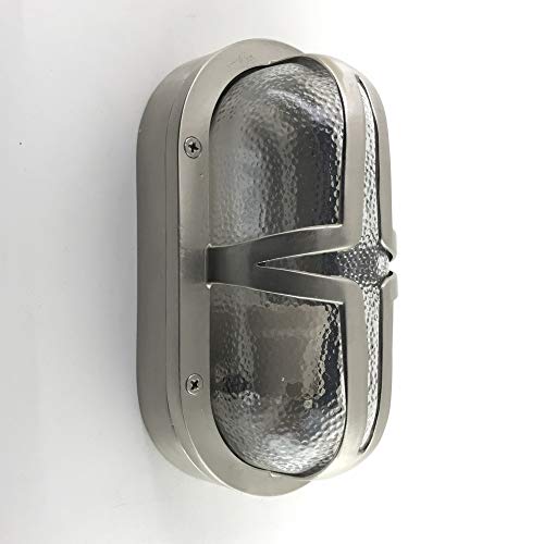 Lámpara de pared Ariadne IP64 níquel mate de latón de KsH and Co con rejilla en forma de estrella