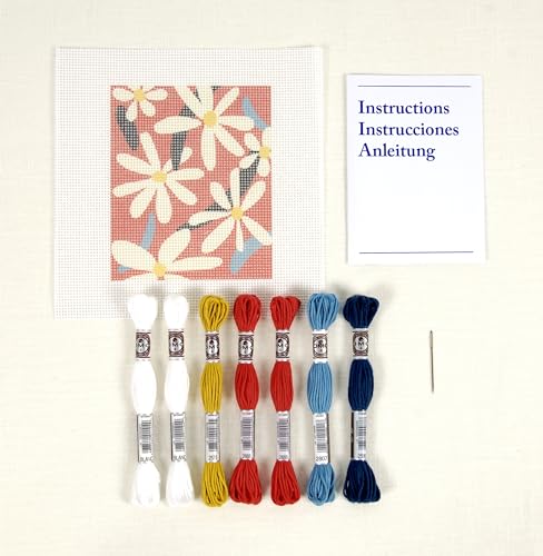 DMC Tapestry kit - Abstract Flowers, Multi, 18 cm x 22 cm - Image 2