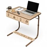 Table Mate II Folding TV Tray Table and Cup Holder with 6 Height and 3 Angle Adjustments the Original TV Tray (Mocha)