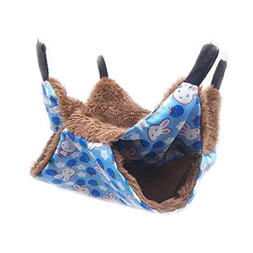Destinely Hamac Lit Balançoire Matelas de Cage Hamac pour Chat Furet Rat Lapin Petit Chien ou Tout Autre Petit Animal de Compagnie Chaton Cage