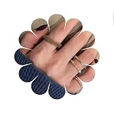 Andiyace Crystal Beaded Stretch Rings Stretch Bead Stacking Rings Boho Resin Stackable Rings Rice Bead Elastic Rings Handmade Stretch Rings Minimal Rings Set Jewelry for Women (Brown)
