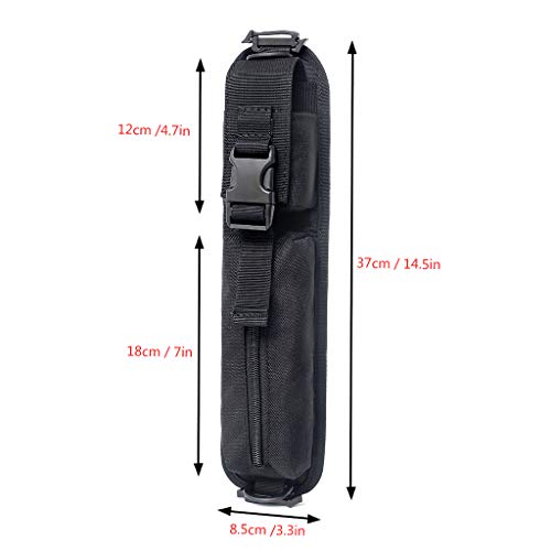 Tactical Molle Pouch Accessory Backpack EDC Utility Tools Bags for Hunting Accessories（2 Pack Black） - Thumbnail 2