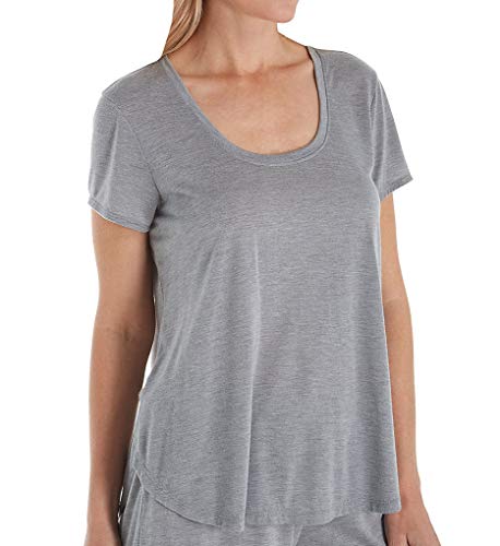 Image of Josie by Natori Women's Modal Short Sleeve TOP Pajama, Heather Grey, Small