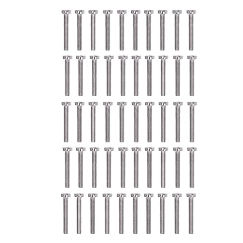 50, 50pcs -70 Stainless Steel Cheese Head Slot Screws, DIN84 Standard for Accuracy Machinery, Electronics with and Various Household Appliances, Locks, Toys, (M3*20)