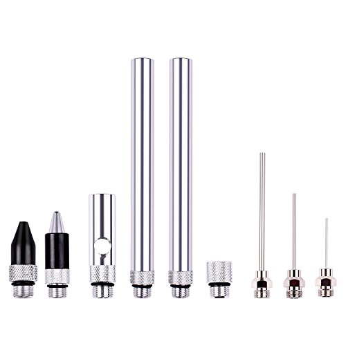 WYNNsky High Flow Air Blow Gun with 9 PCS Blower Tips, 6 inch Extensions, Needle and Rubber Tip, Xtreme Flow Nozzle, Adaptor, 120PSI Working Pressure, Air Compressor Accessories Kit, Cleaning Air Tool