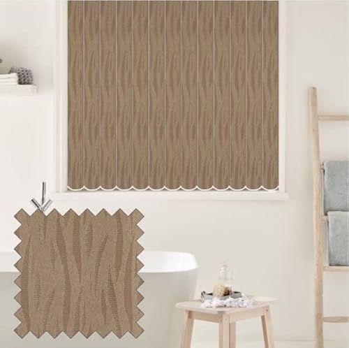 A.w Oasis Brown Vertical Blind Slats Replacements - Oasis - Made To Measure 89Mm (3.5'') (Oasis Brown)