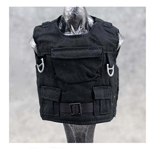 1/6 Scale Soldier Black Tactical Vest Bulletproof Jacket war Reporter Clothes for 12 Inches Soldier Action Figures - Thumbnail 2