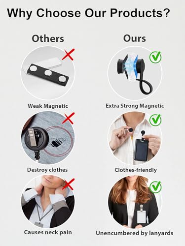 Pacote com 10 porta-crachás magnéticos, design de trevo de quatro folhas com porta-cartões de identi