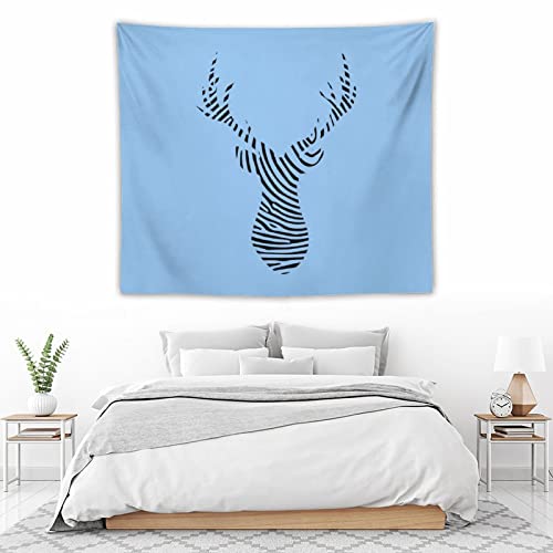 Deer Head Finger Print Tapestry For Bedroom Aesthetic Wall Hangings Blankets #TOP4