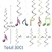 30Ct Colorful Music Sign Hanging Swirl Decorations - Music Sign Birthday Party Supplies Fan Decors