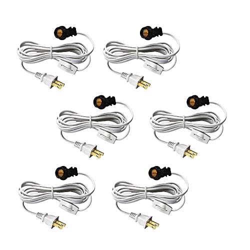 Ciata Lighting Cord Set With Switch 6 Foot Snap In Socket (6 Pack) #TOP4