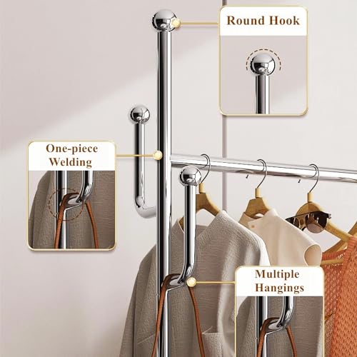 Portant à vêtements en métal robuste pour maximiser les petits espaces - 5