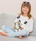 Teddy Hermann 90691 Katze 20 cm, Kuscheltier mit idealem Recyclinganteil (Füllmaterial)
