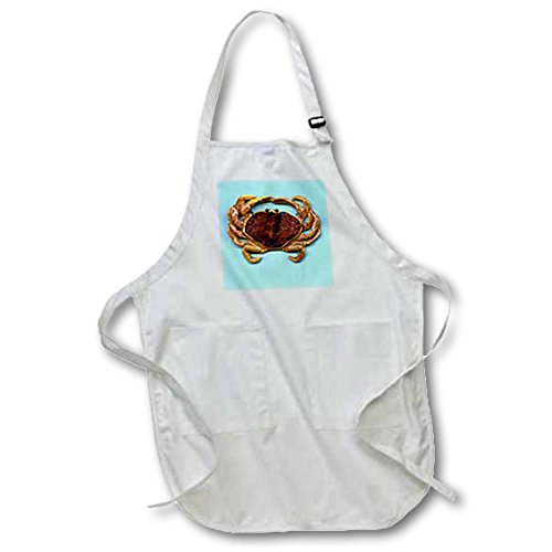 3dRose LLC Crab Full Length Apron with Pocket, 22 by 30-Inch