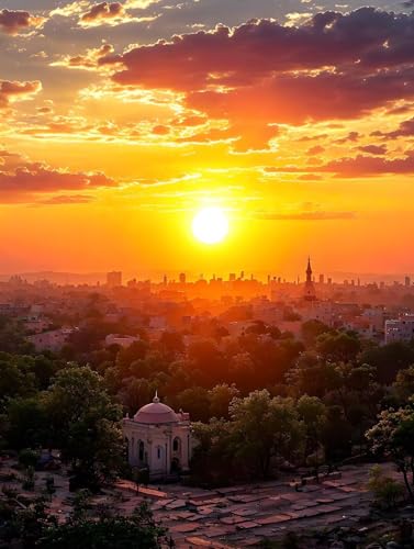 Kit de peinture diamant 5D coucher de soleil 70x100cm : reduisez le stress par la broderie cristal