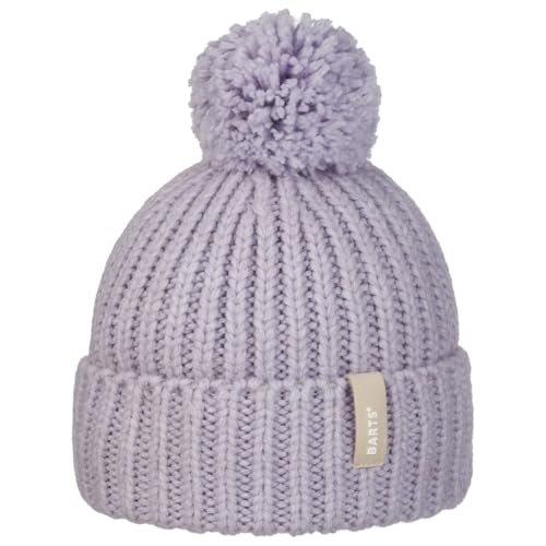 Barts Joansy Bommelmütze Strickmütze Wintermütze Beanie Kinder/Damen - mit Umschlag Winter Herbst-Winter - One Size Flieder