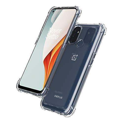 Cresee Carcasa para OnePlus Nord N100, transparente con esquinas reforzadas, ajuste delgado, antiarañazos, a prueba de golpes, transparente