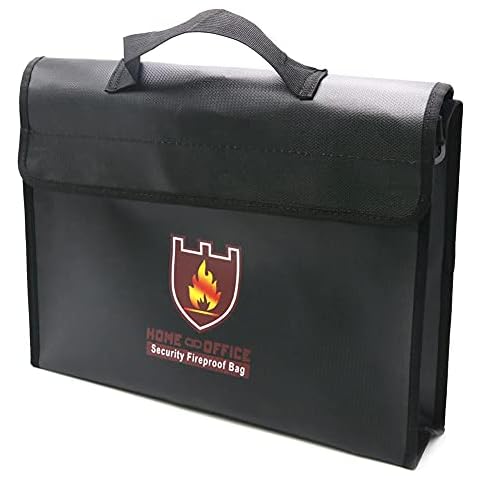 Fireproof Document Bag, Money Safe Bag for Cash Fire Proof Envelope Holder with Handle to Protect Your Valuables Cover