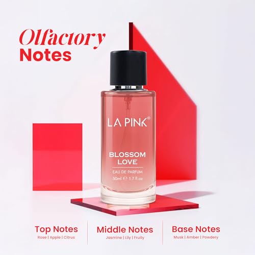 Image of La Pink Blossom Love EDP Perfume for Woman & Man | Rose, Citrus, Fruity & Amber Notes | Long Lasting Unisex Luxury Fragrance for Men & Women | 50ml