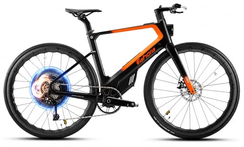 Eahora Urace Lightweight Carbon Fiber Electric Bike, T800 Full Carbon Frame, 700C Flat Bar Pedal-Assist E-Bike for Adults, Road & Gravel Electric Bike