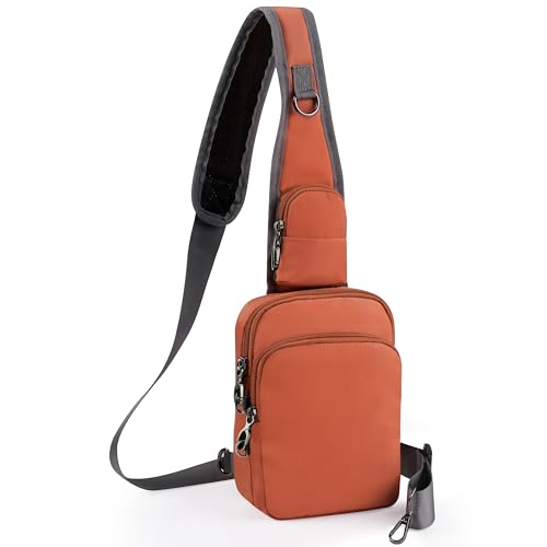 Image of Sling Bag, Crossbody Bag with Zipper Lock, RFID & Water Resistant for Women and Men Small Chest Bag for Travel Casual