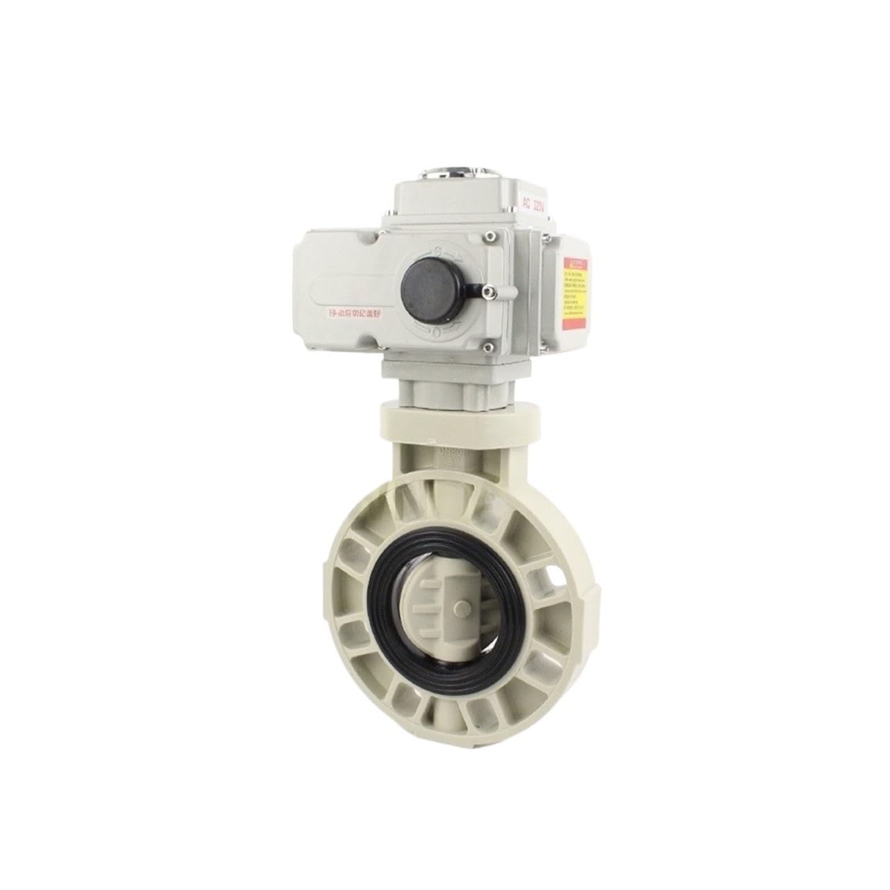 PPH Electric Valve DN100 Clamped PPH Flanged Valve Sewage Two Way Valve(DN100)