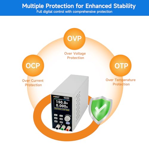 Image of OWON Lab Power Supply (0-150V 0-5A), Programmable Max 500w Constant Power Output with 0.05% high-Precision Voltage and Current Control and Output Enable /Disable Button SPE15054