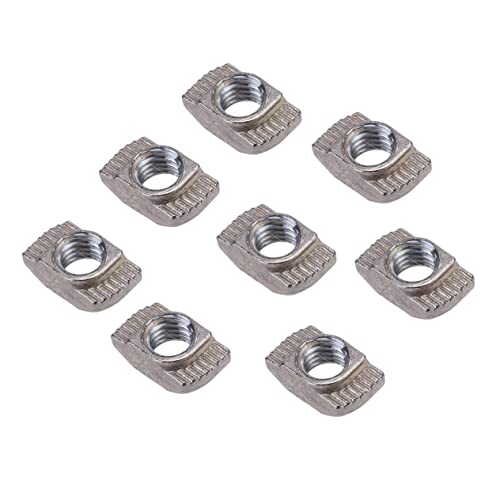 BELLIFFY 50pcs European T-nut M5 Nuts for Aluminum Extrusions 10x6mm 20x20mm t Slot Nickel Plated Carbon Steel