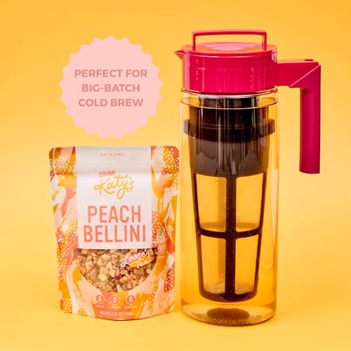 Katy&rsquo;s Peach Bellini Loose Tea - Apple, Peach & Mango - Light Herbal Fruit Tea, Caffeine-Free, Sugar-Free - Hot or Cold Brew Tea - 30+ Cups - Woman-Owned - 2.75oz Pouch