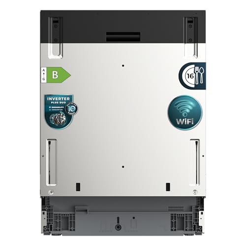 Cecotec Lavavajillas Integrable 60cm 16 Servicios con WiFi Bolero Aguazero 8700 Full-BI Connected. Motor Inverter Plus Duo, 16 Programas, Bandeja Cubiertos, Panel Táctil y Control Voz, Función Vapor