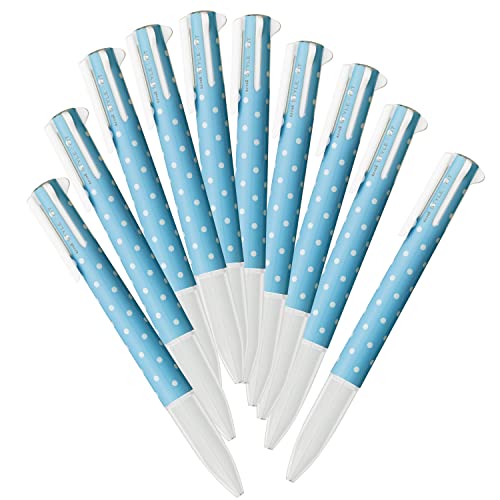 三菱鉛筆 スタイルフィット 5色ホルダー ドットブルー 10本 ハコUE5H258D.33