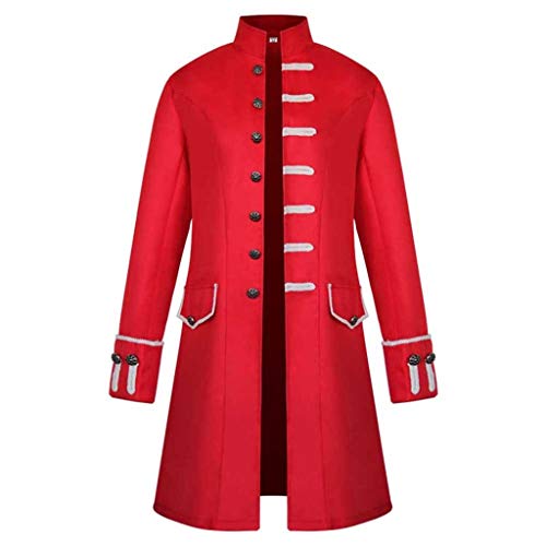Winwintom Chaquetas De Hombre,Abrigos Hombre Abrigo De Los Hombres Abrigo De Cola Chaqueta GóTica Levita Traje De Uniforme Ropa De Fiesta,Chaqueta Abrigo Steampunk para Hombres Abrigo